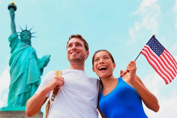 American dream в Америке у статуи свободы