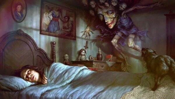 Кошмарное сновидение у женщины