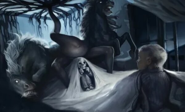 Мальчику приснился кошмар с злыми конями