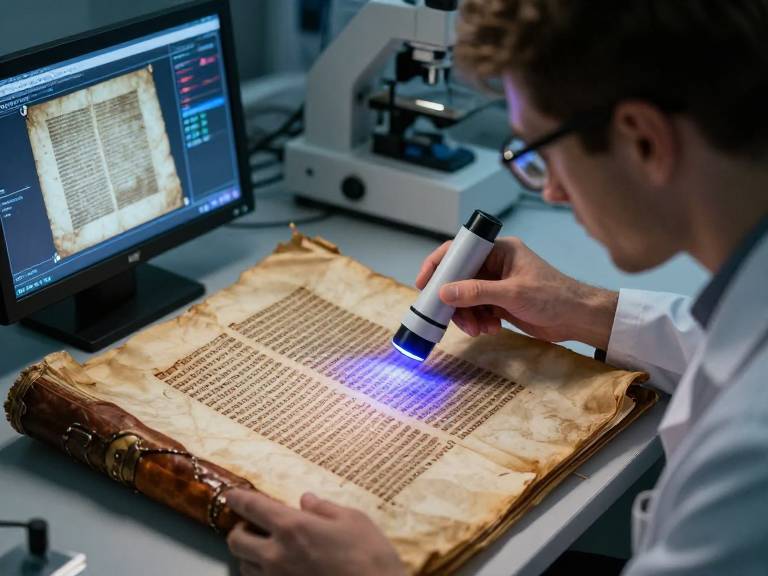 Ученый восстанавливает древний текст с помощью технологий
