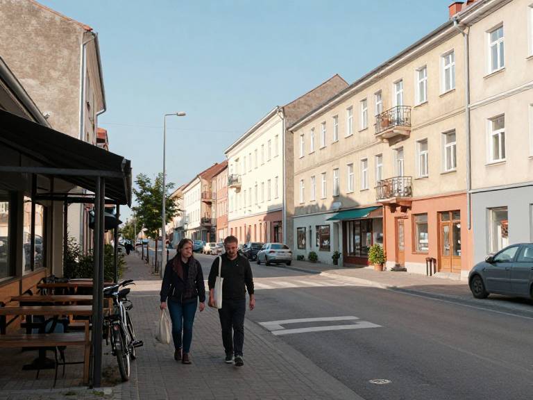Пешеходная улица в 15-минутном городе